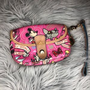 Dooney and Bourne pink Disney clutch/ wristlet